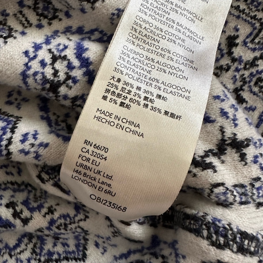 Free People Damen Thermo Pullover Pulli blau Mixed Print - Picture 13 of 13